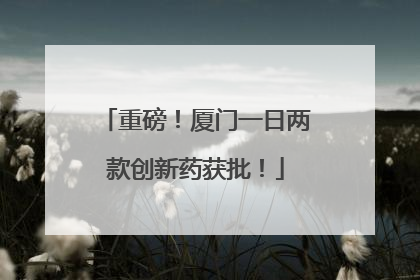 重磅！厦门一日两款创新药获批！