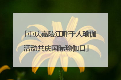 重庆嘉陵江畔千人瑜伽活动共庆国际瑜伽日