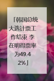 韩国总统大选计票工作结束 李在明得票率为49.42%