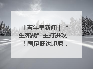 青年早新闻｜“生死战”主打进攻！国足抵达印尼，主教练发声
