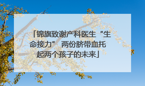 锦旗致谢产科医生“生命接力” 两份脐带血托起两个孩子的未来