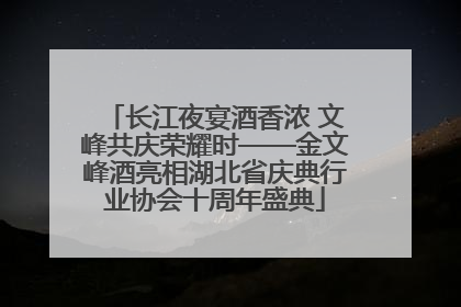 长江夜宴酒香浓 文峰共庆荣耀时——金文峰酒亮相湖北省庆典行业协会十周年盛典