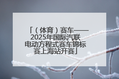 （体育）赛车——2025年国际汽联电动方程式赛车锦标赛上海站开赛