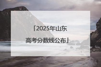 2025年山东高考分数线公布