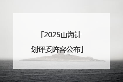 2025山海计划评委阵容公布
