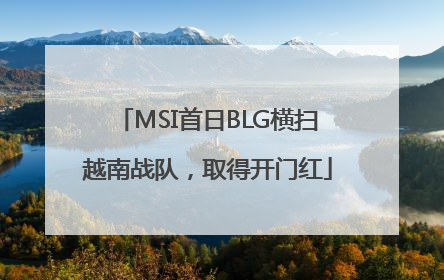 MSI首日BLG横扫越南战队，取得开门红